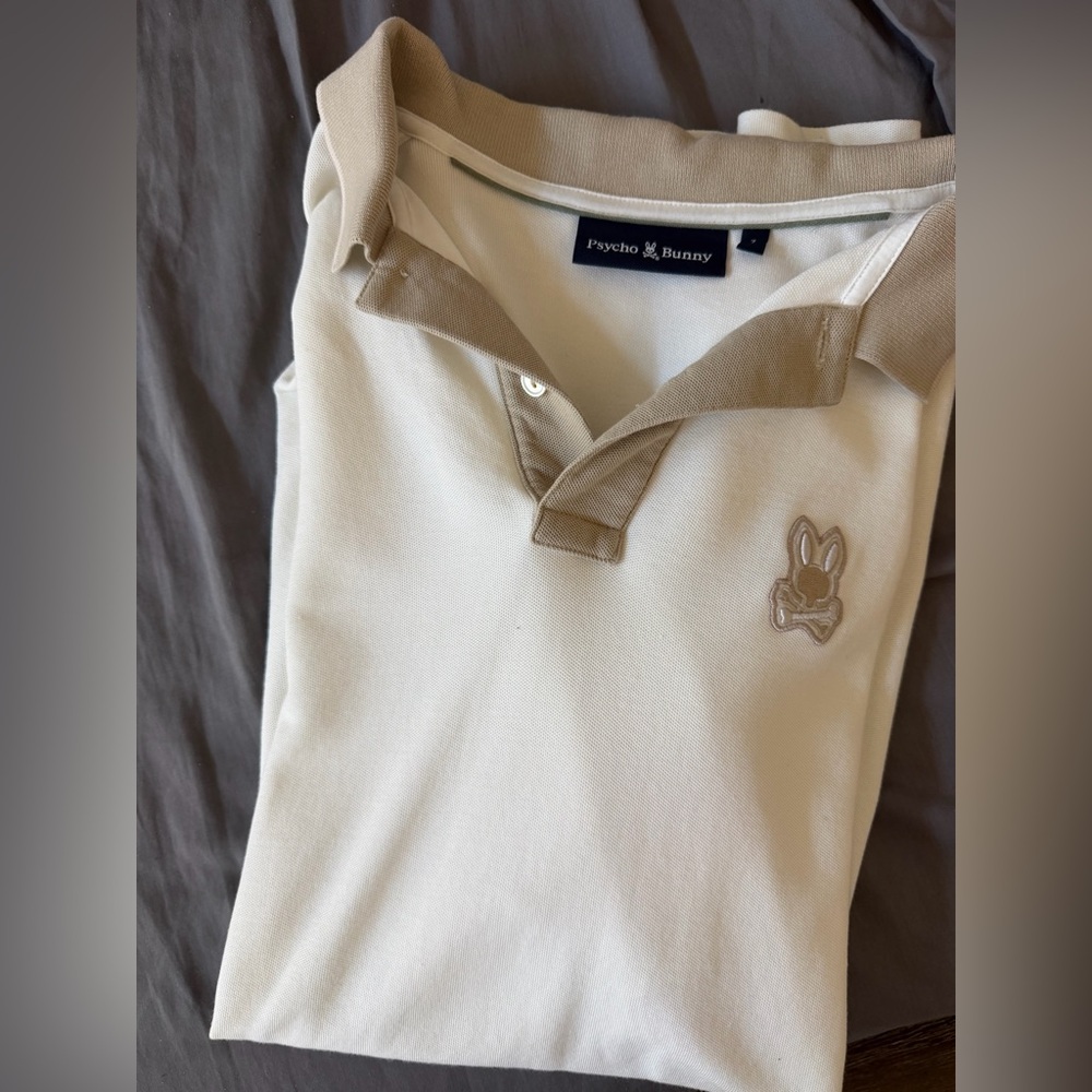 Psycho Bunny  Polo Shirt - White and Brown